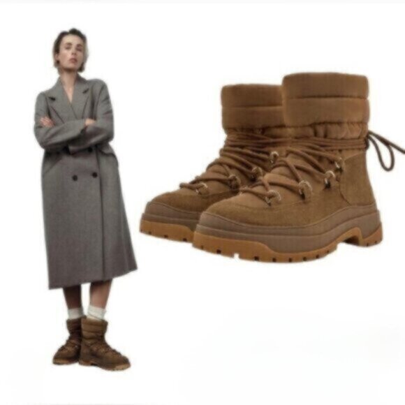 ZARA Puffer Boots Sz 6.5 NWT - Picture 4 of 6